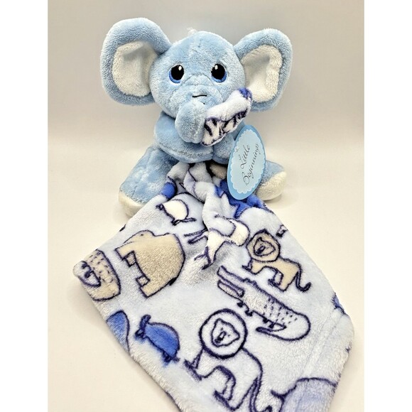 Little Beginnings Blue Elephant Plush Lovey Animals Security Blanket Baby Lovie - Picture 1 of 13